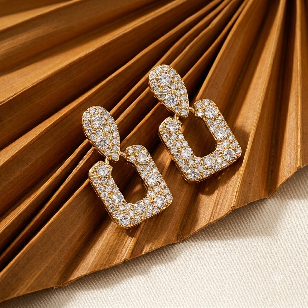 Regal Radiance Crystal Earrings