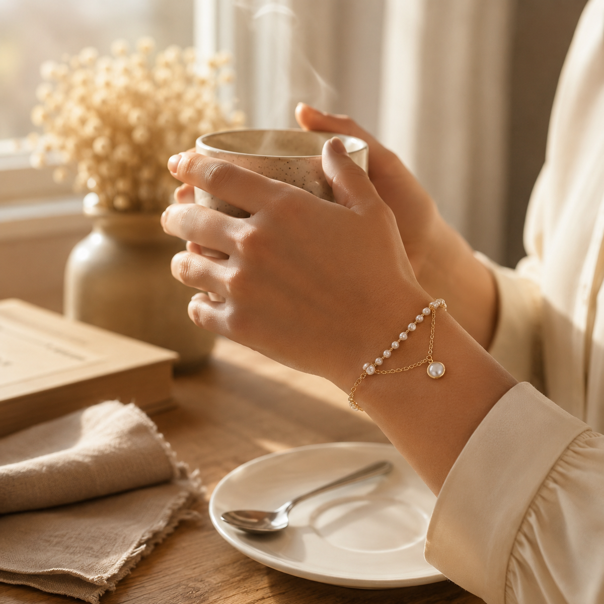 Pearl Grace Hand Harness Bracelet