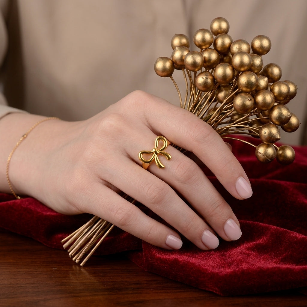 Bella Bow Adjustable Ring