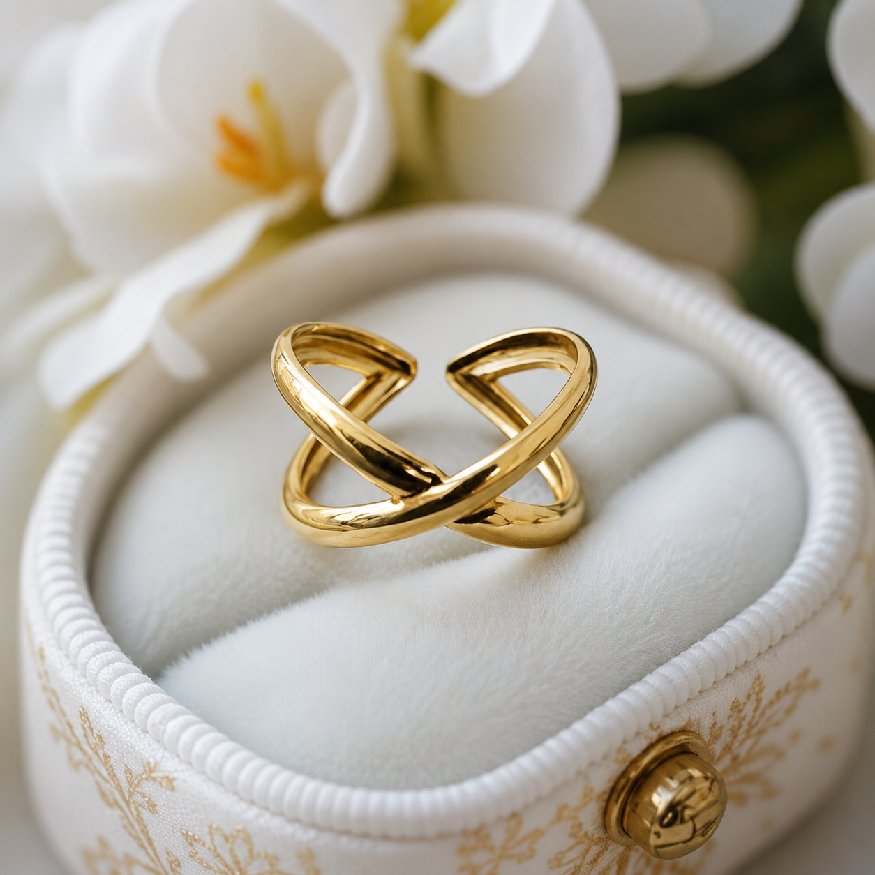 Infinity Criss-Cross Adjustable Ring