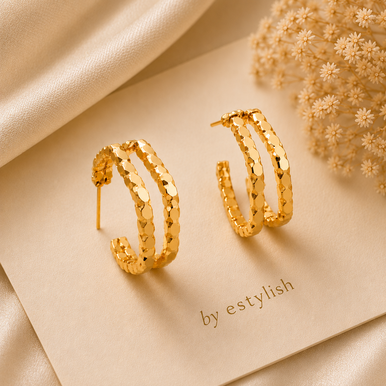 Luna Geometric Hoop Earrings