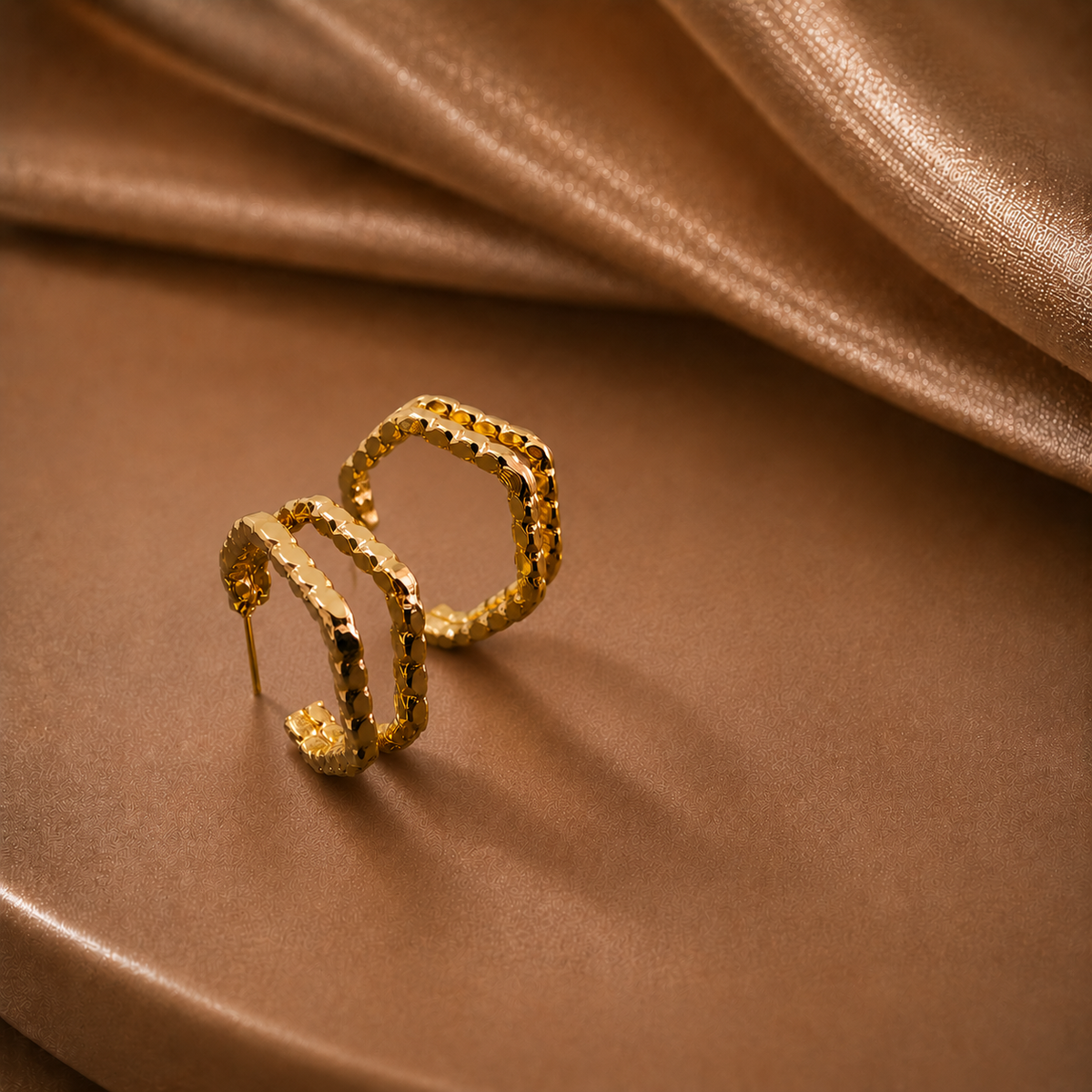 Luna Geometric Hoop Earrings