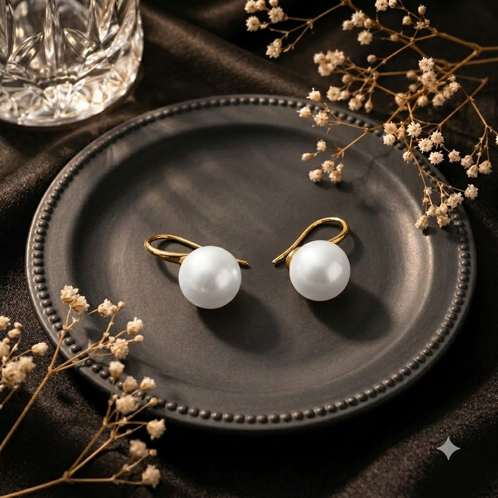 Classic Pearl Hook Earrings