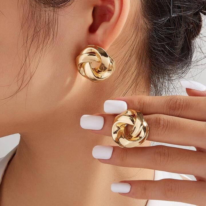 Royal Weave Stud Earrings