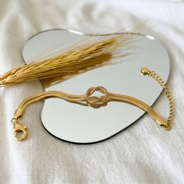 Infinity Knot  Chain Bracelet – Gold