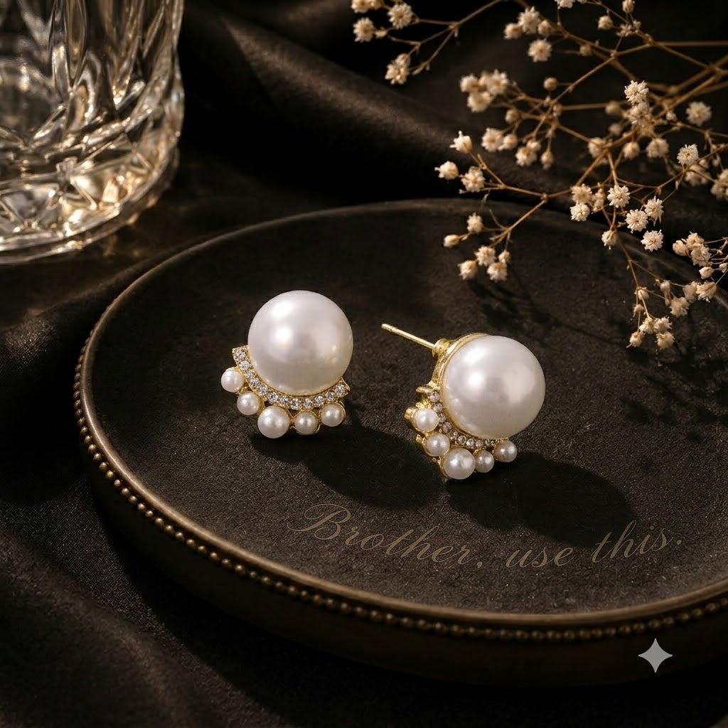 Pearl Crown Earrings