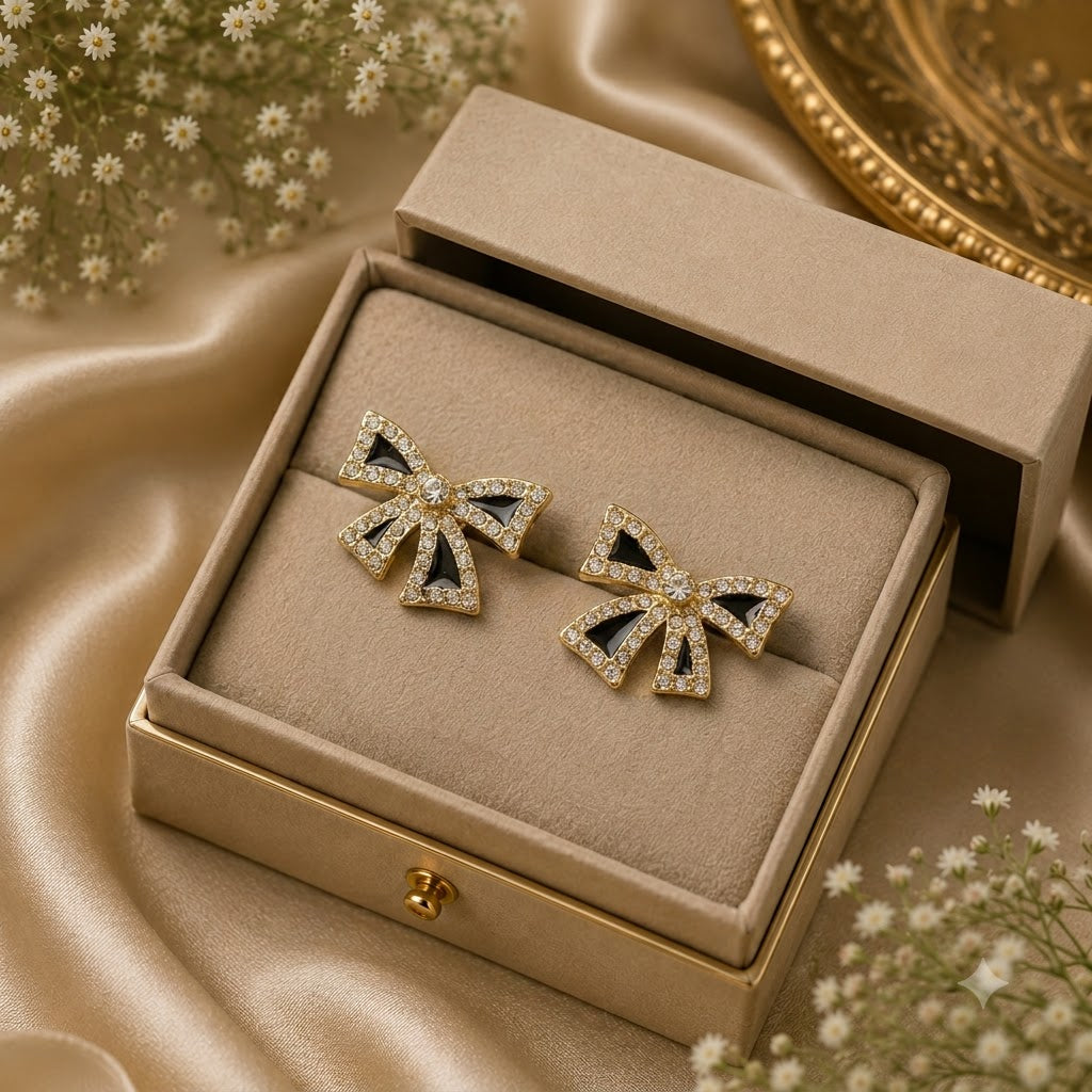 Bella Crystal Bow Earrings