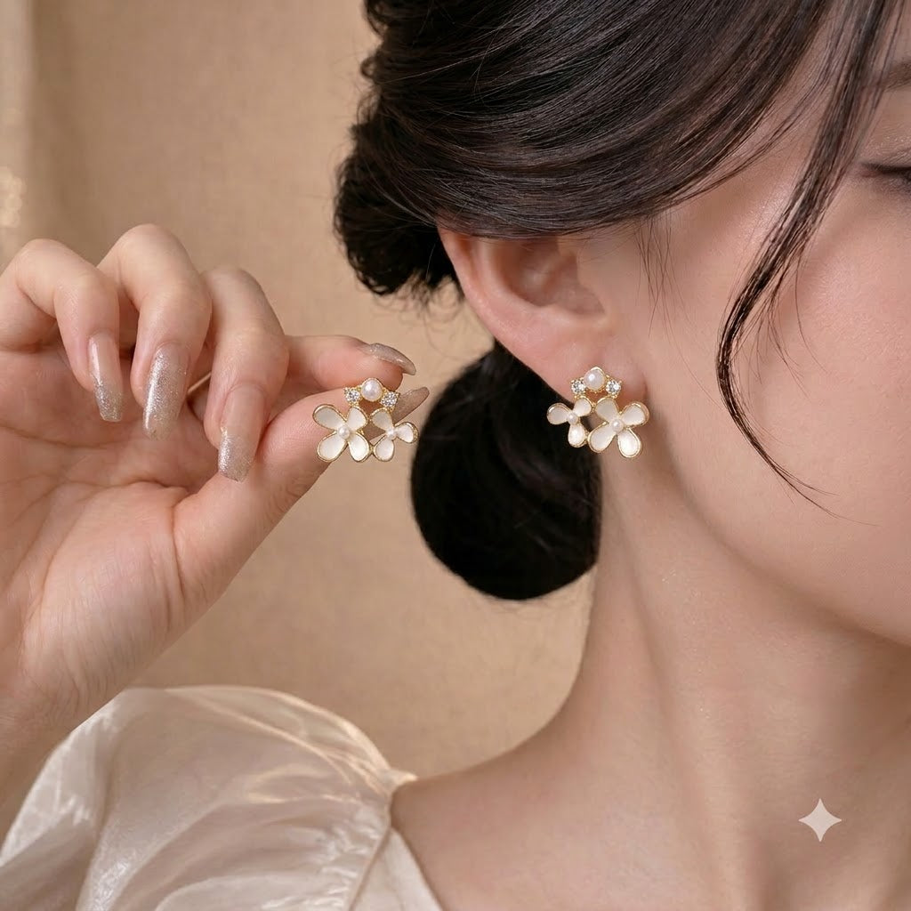 Blush Meadow Floral Earrings