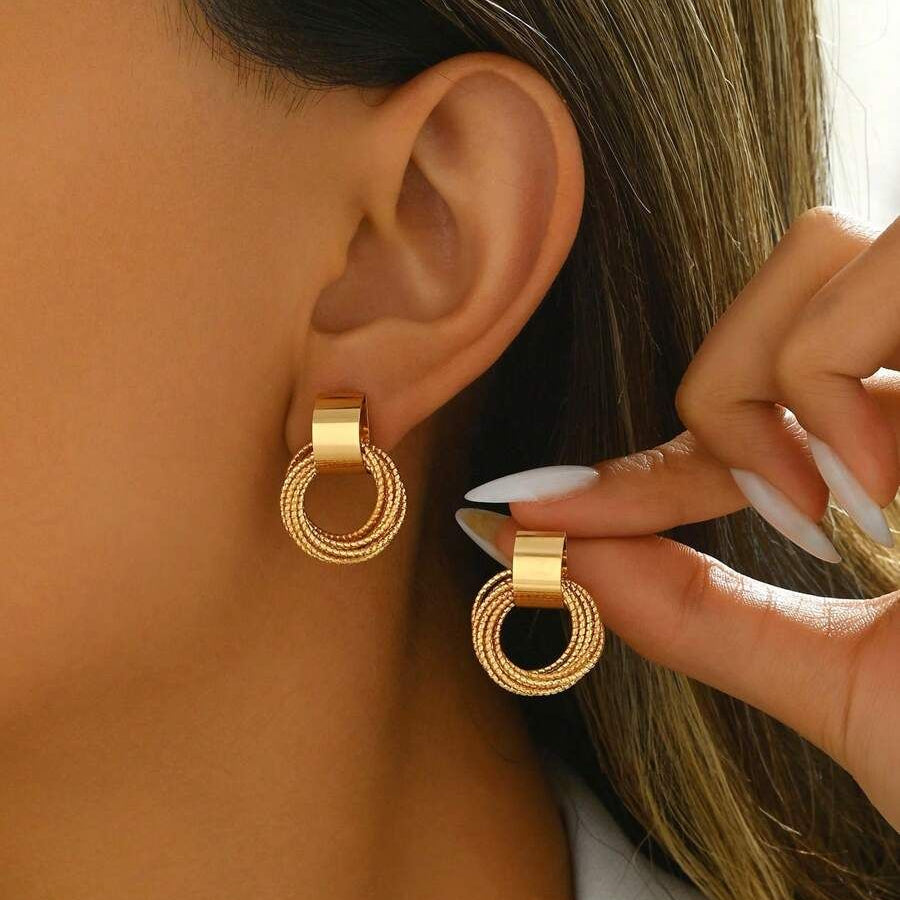 Orbit Textured Hoop Earrings