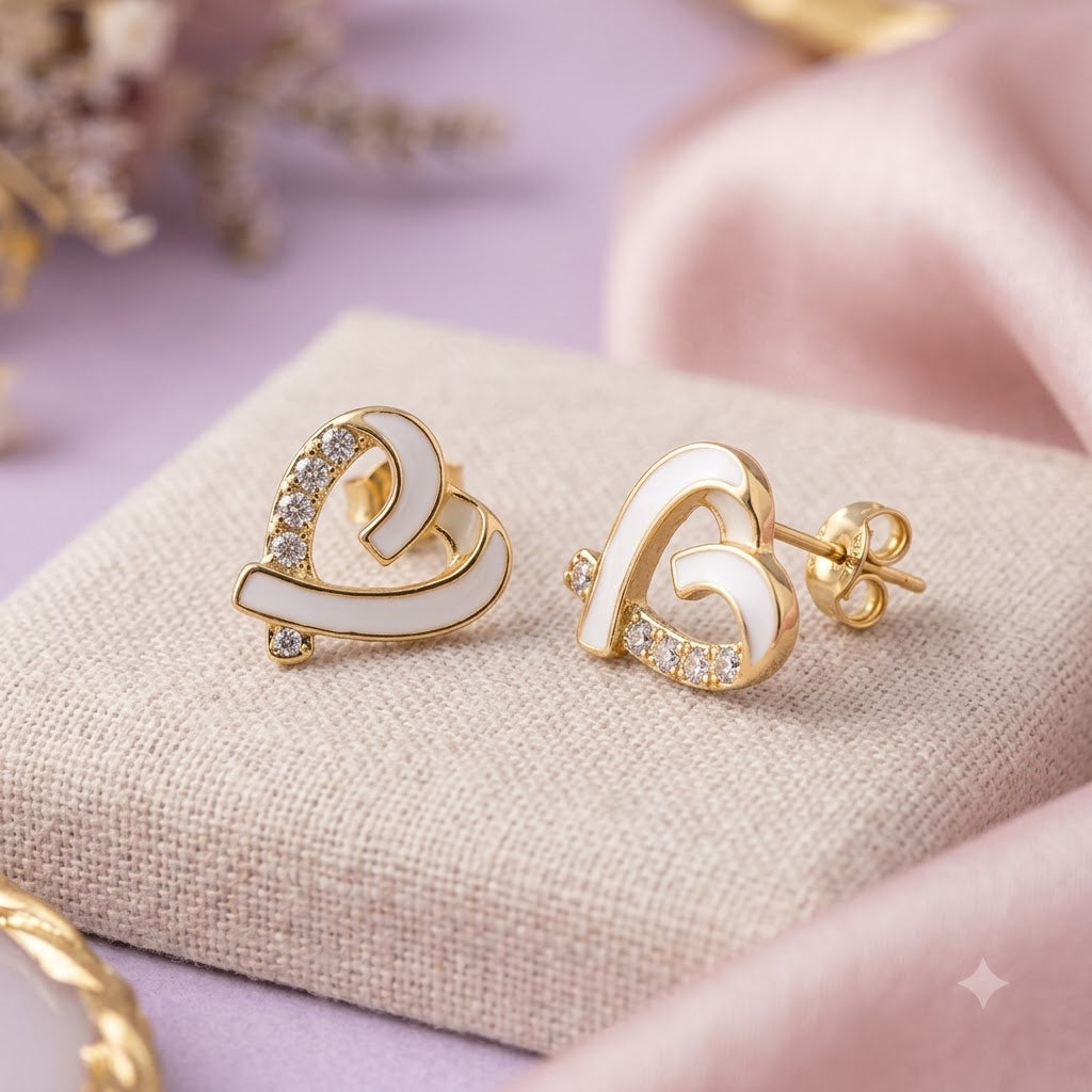 Blush Heart Earrings