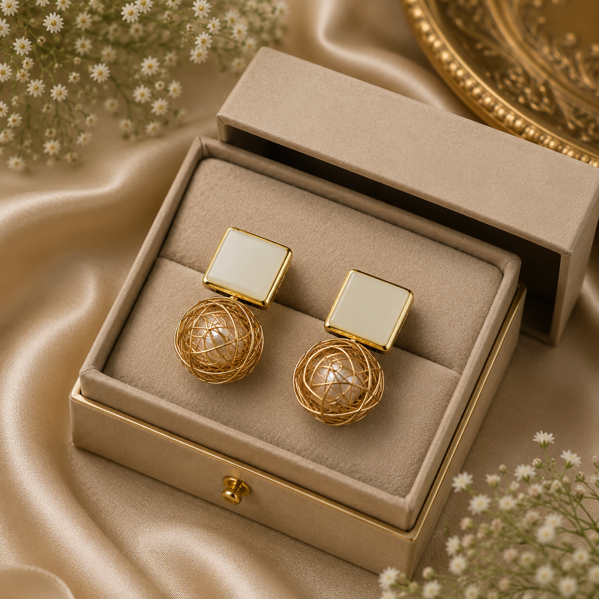Nova Pearl  Orbit Earrings
