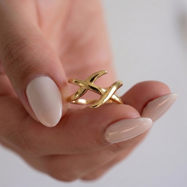 Crissa Cross Adjustable Ring