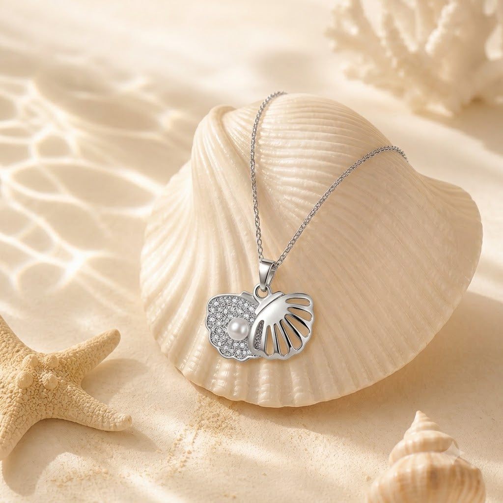 Pearl Tide Shell Necklace