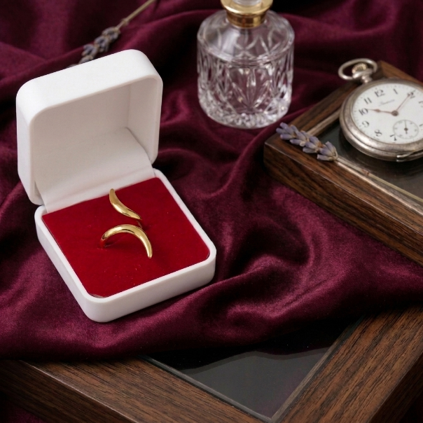Luna Crescent Adjustable Ring
