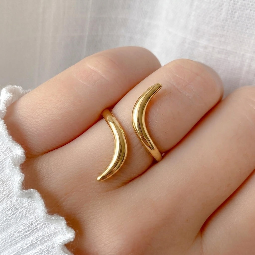 Luna Crescent Adjustable Ring