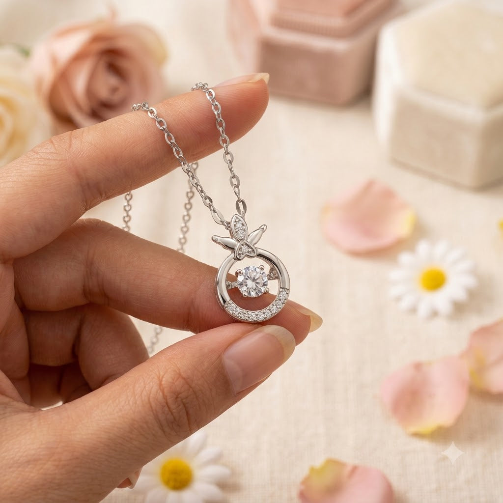 Celestia Halo Crystal Necklace